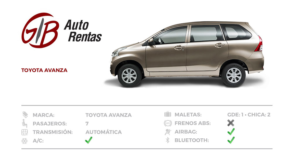 GIB Auto Rentas Toyota Avanza